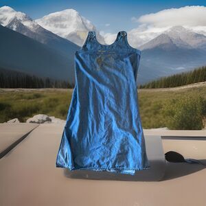 Sold‎ Out Dress Women's Size 1X Cottage Core Leg Slit Sleeveless Button